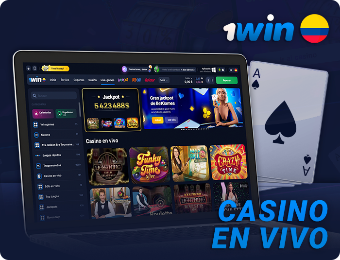 Juegos en vivo en el casino en línea 1Win