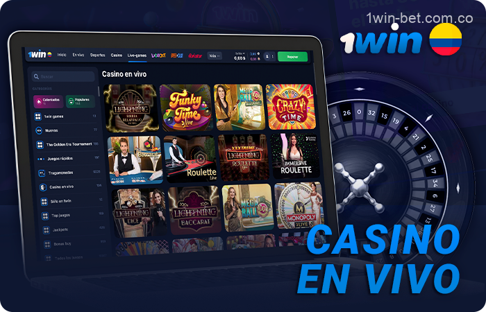 Partidas en vivo con crupier 1Win