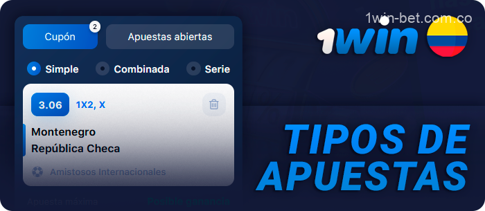Tipos de apuestas deportivas 1Win