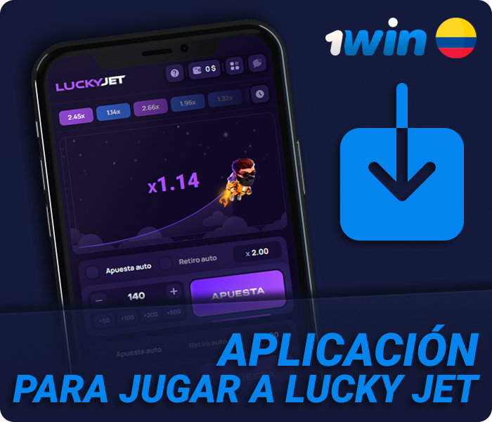 Aplicación 1win Colombia para Lucky Jet