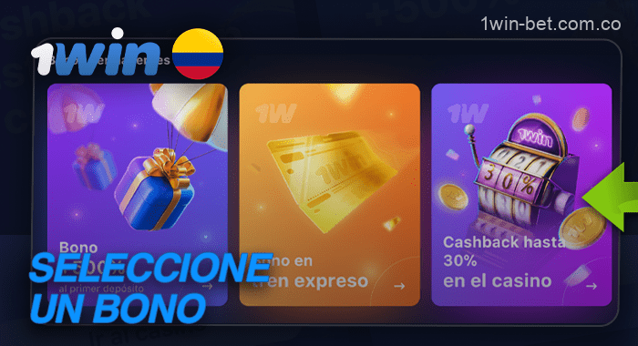 Elija un bono en 1win Colombia