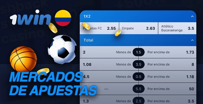 Mercados de apuestas para diferentes deportes en 1win