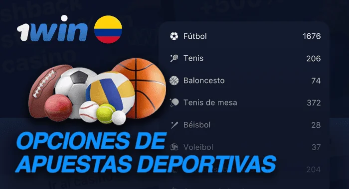 Opciones de apuestas deportivas y ciberdeportivas en 1win