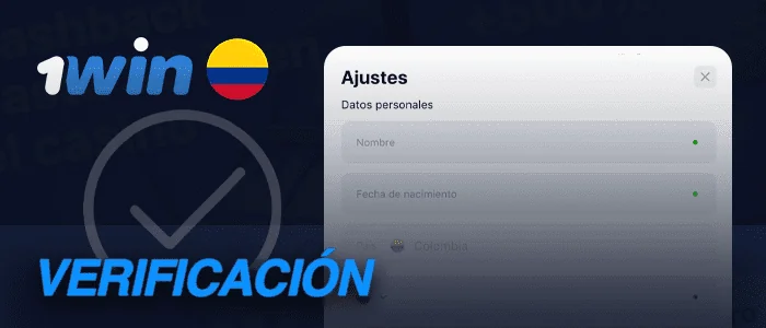Verificación de la cuenta de un jugador en 1win en Colombia
